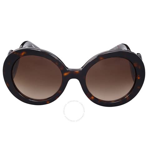 prada pr27l 2au6s1 women& 39|Prada Baroque Brown Round Ladies Sunglasses PR 27NS .